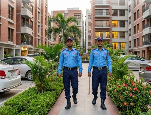 C2S Security guard on duty at residential complex